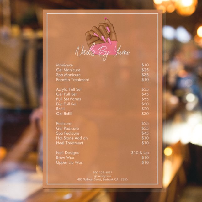 Vinilos Para Cristales Salon Profesional Artista de uñas Manicurista Serv (Subido por el creador)