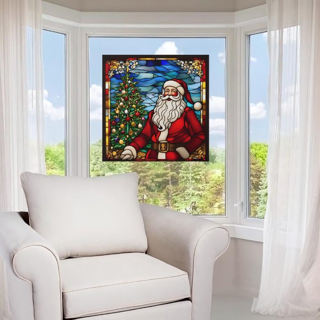 Vinilos Para Cristales Santa Claus Faux StainGlass (Subido por el creador)