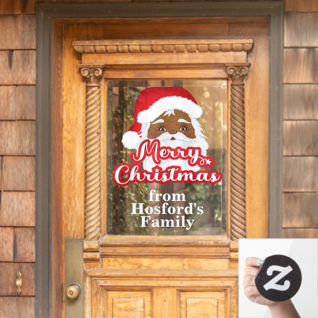 Vinilos Para Cristales Santa Claus Merry Christmas Window Cling (Puerta de casa)