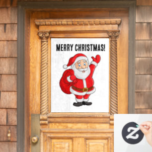 VINILOS PARA CRISTALES SANTA CLAUS MERRY CHRISTMAS WINDOW CLING