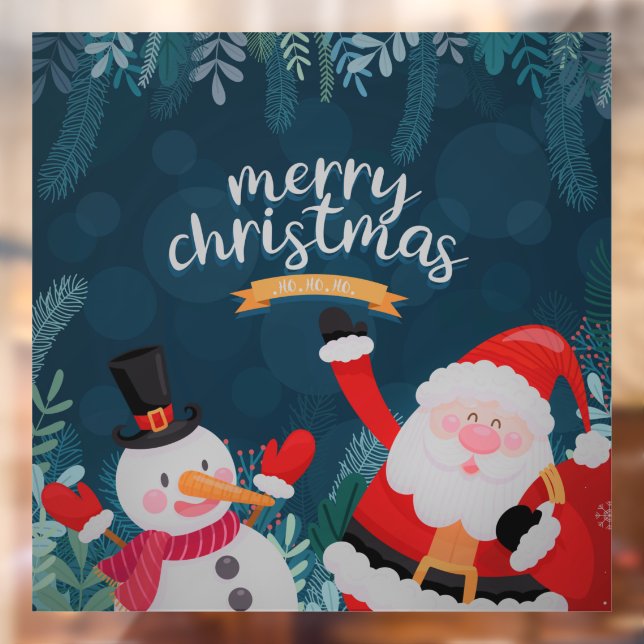 Vinilos Para Cristales Santa Claus y Snowman (Hoja 2)