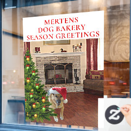 Vinilos Para Cristales Santa GSD Perro Árbol de Navidad tienda en casa Vi