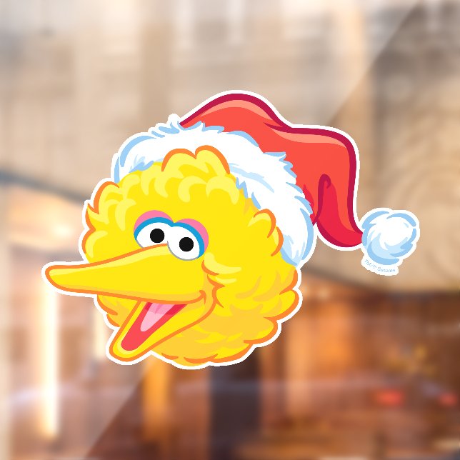 Vinilos Para Cristales Santa Hat Big Bird (Hoja 2)