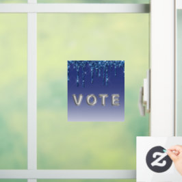 Vinilos Para Cristales Sapphire Blue Glitter Drip 