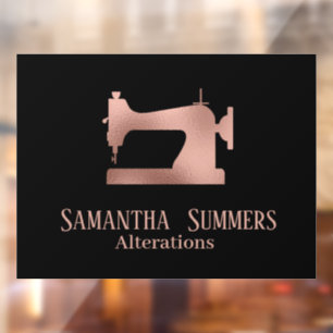 Vinilos Para Cristales sastre de la máquina de coser de Relieve metalizad