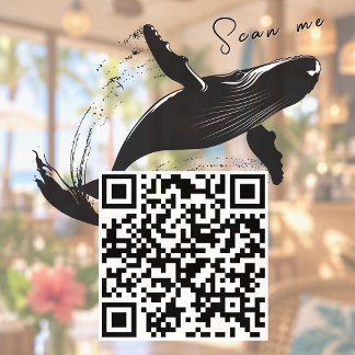 Vinilos Para Cristales Scan me QR Code Whale Coworking Tech Office