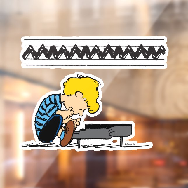 Vinilos Para Cristales Schroeder Charlie Brown Music (Hoja 2)