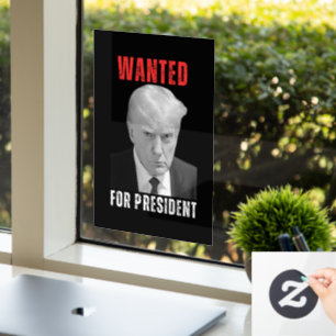 Vinilos Para Cristales Se busca presidente a Donald Trump 2024