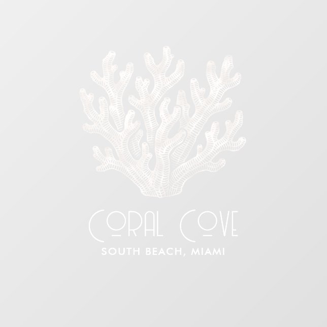 Vinilos Para Cristales Sea Coral Silhouette (Hoja)