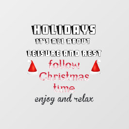 Vinilos Para Cristales Seguir el tiempo de Navidad Ventana Llamar