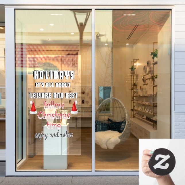 Vinilos Para Cristales Seguir el tiempo de Navidad Ventana Llamar (Ventana de la tienda)