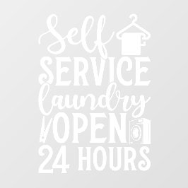 Vinilos Para Cristales Self Service Laundry Open 24 Hours