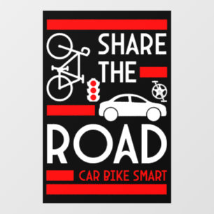 Vinilos Para Cristales Semana de seguridad vial en bicicleta