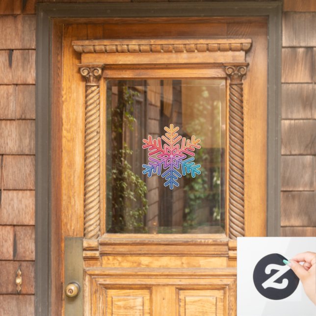 Vinilos Para Cristales Sencillo copo de nieve (Puerta de casa)