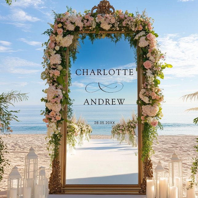 Vinilos Para Cristales Sencillo, elegante, Boda (Customer specific, elegant, wedding, window cling with your names and date.)