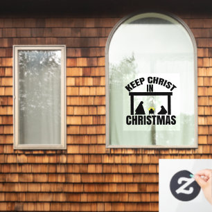 Vinilos Para Cristales Sencillo MANTENER CRISTO EN NAVIDADES