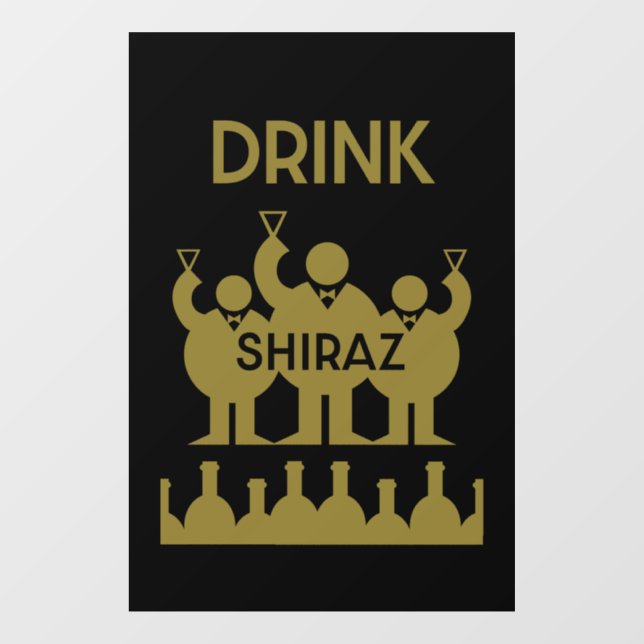 Vinilos Para Cristales Shiraz Wine Drinkers (Hoja)