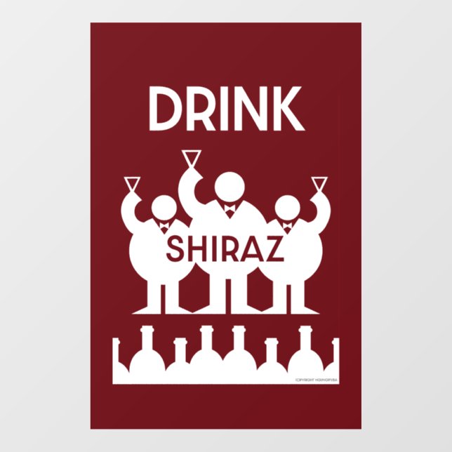 Vinilos Para Cristales Shiraz Wine Drinkers (Hoja)