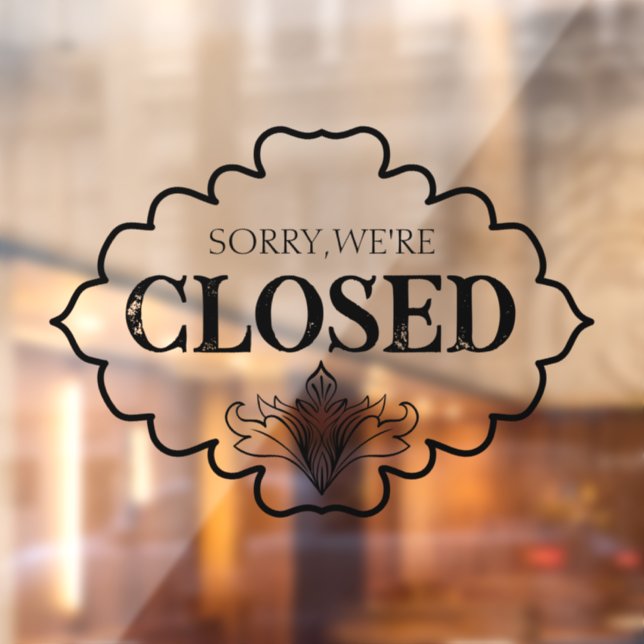 Vinilos Para Cristales Siento que hayamos cerrado (Hoja 2)