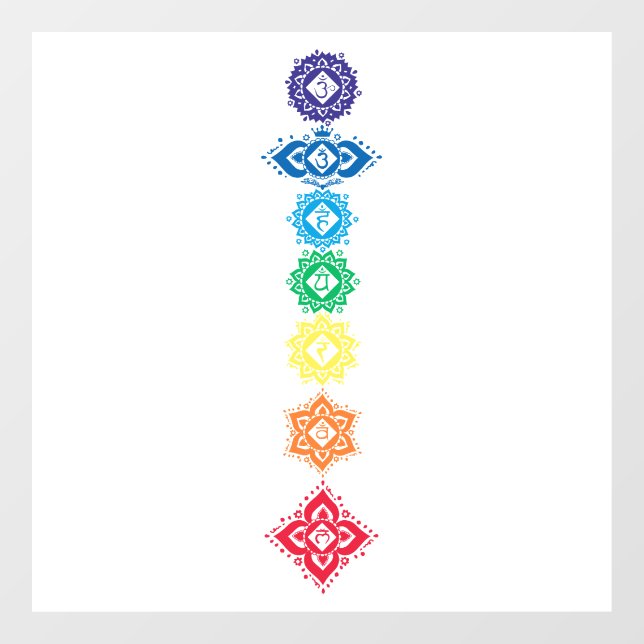 Vinilos Para Cristales Siete chakras 7 (Hoja)