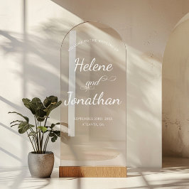 Vinilos Para Cristales Signo de bienvenida elegante de estilo moderno esp