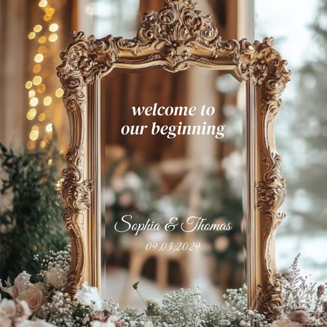 Vinilos Para Cristales Signo de bienvenida elegante de la boda moderna De (Subido por el creador)