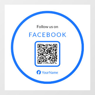 Vinilos Para Cristales Síguenos En Facebook QR Code Blue