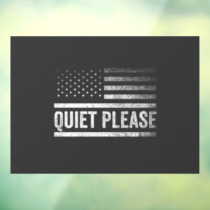 Vinilos Para Cristales Silencio, por favor, Trump Harris, debate presiden