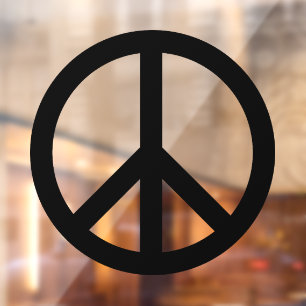 Vinilos Para Cristales Símbolo de paz Anti Guerra elegante negro