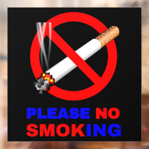 Vinilos Para Cristales Símbolo de Prohibido Fumar