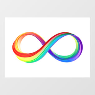 Vinilos Para Cristales Símbolo infinito arcoiris en capas