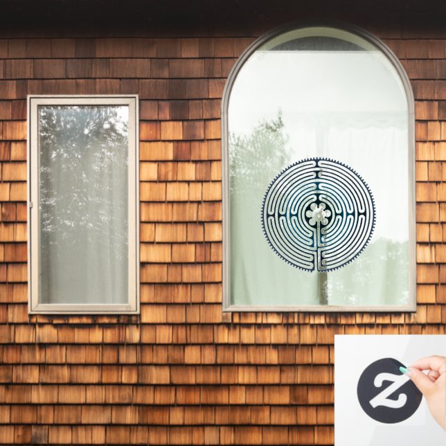 Vinilos Para Cristales Símbolo sagrado de geometría - Laberinto de Chartr (Ventana de inicio)