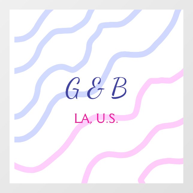 Vinilos Para Cristales SIMPLE MINIMAL agregar el nombre de la pareja nomb (Hoja)