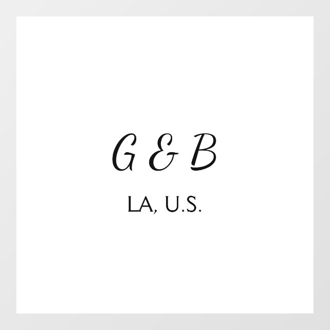 Vinilos Para Cristales SIMPLE MINIMAL agregar el nombre de la pareja nomb (Hoja)