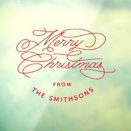 Vinilos Para Cristales Simple y elegante Feliz Navidad personalizada