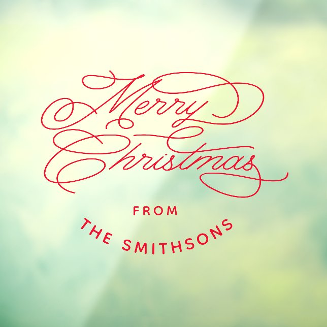 Vinilos Para Cristales Simple y elegante Feliz Navidad personalizada (Hoja 3)