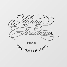 Vinilos Para Cristales Simple y elegante Feliz Navidad personalizada