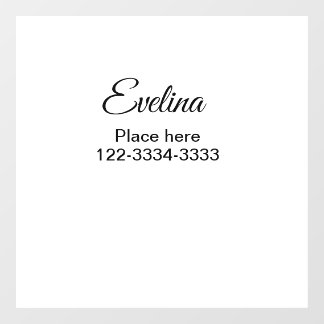 Vinilos Para Cristales Simple y mínimo añadir el nombre de texto lugar de