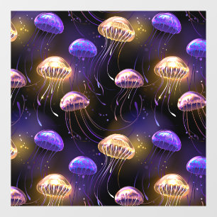 Vinilos Para Cristales Sin soldadura con medusas brillantes