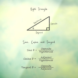 Vinilos Para Cristales Sine Cosine Tangent Trigonometry Math Black
