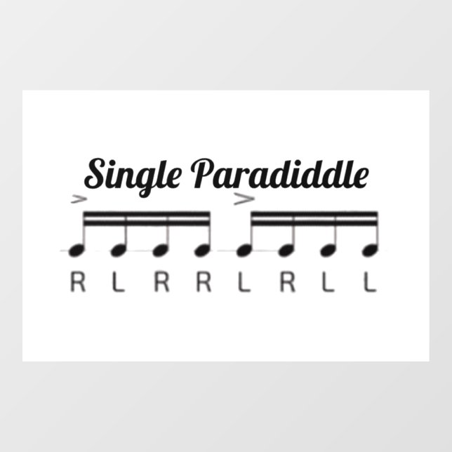 Vinilos Para Cristales single paradiddle (Hoja)