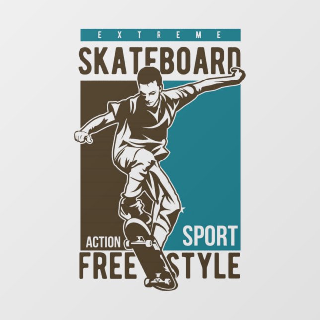 Vinilos Para Cristales Skateboarding (Hoja)