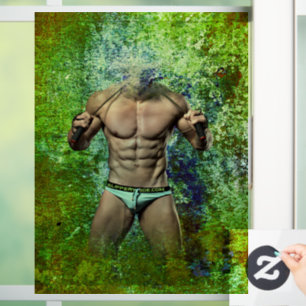 Vinilos Para Cristales SlipperyJoe's hombre adulto muy musculoso sin cami