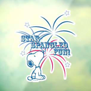 Vinilos Para Cristales Snoopy Star Spangling Fun