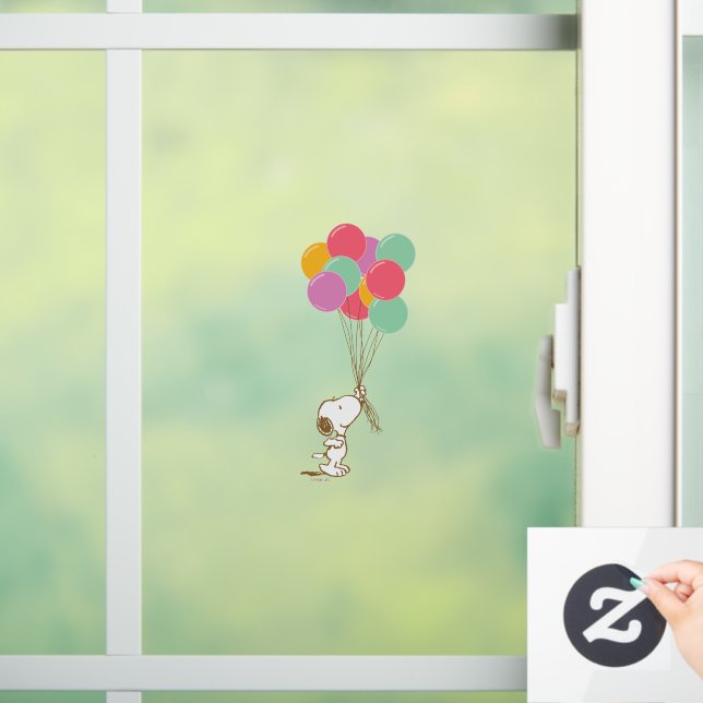 Vinilos Para Cristales Snoopy y los globos (Hogar)