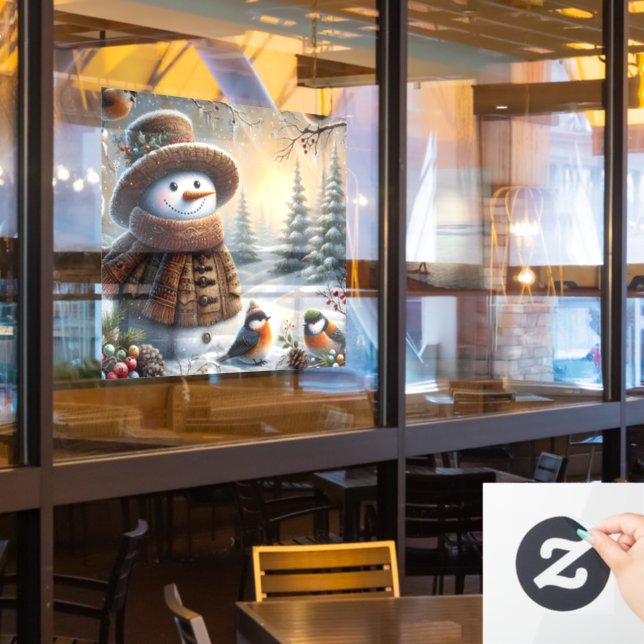 Vinilos Para Cristales Snow Lady Window Cling (ventana del restaurante)