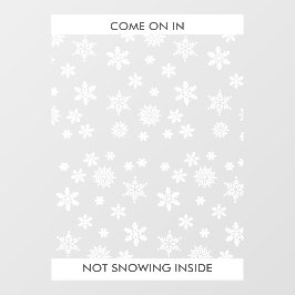 Vinilos Para Cristales Snowflake Winer Business o Home Entry Large