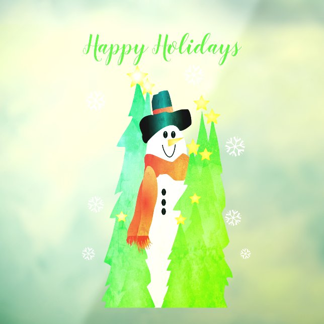 Vinilos Para Cristales Snowman con un verde brillante (Hoja 3)