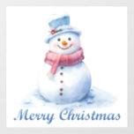 Vinilos Para Cristales Snowman Merry Christmas Window Cling<br><div class="desc">cervato de navidad de los muñecos de nieve</div>