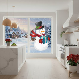 Vinilos Para Cristales Snowman Window Cling